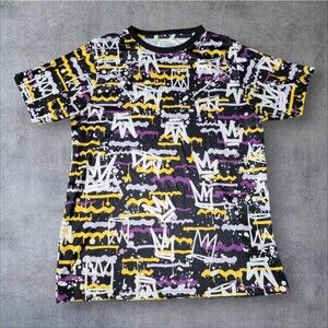 Fresh‎ Prints Of Bel Air Drill Clothing T-shirt Men's M Crowns AOP Lakers Colors